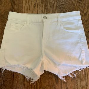 J Brand White Jean Shorts